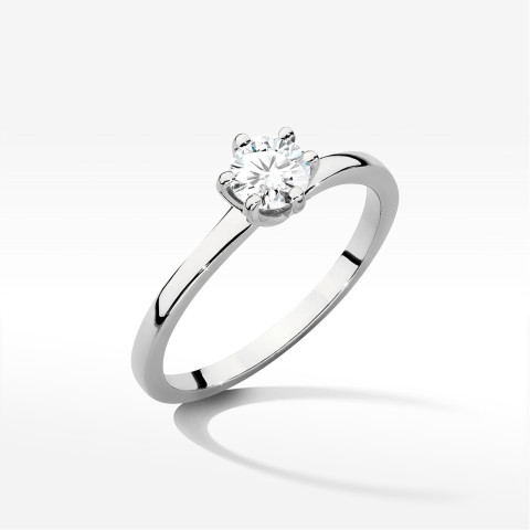 Pierścionek W0535 Diament 0,50ct białe złoto