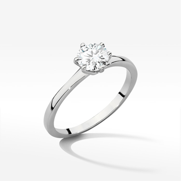 Pierścionek W0535 Diament 0,70ct białe złoto