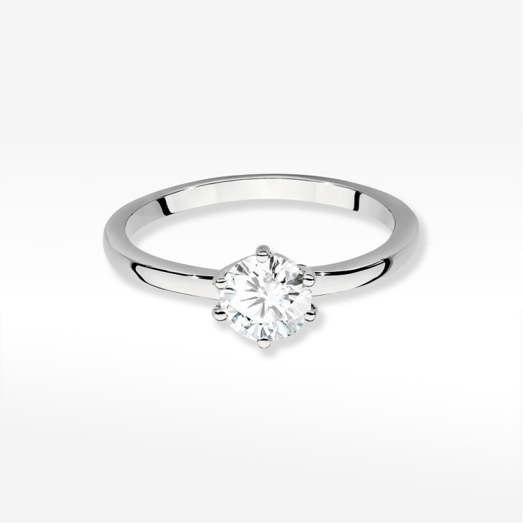 Pierścionek W0535 Diament 0,70ct białe złoto