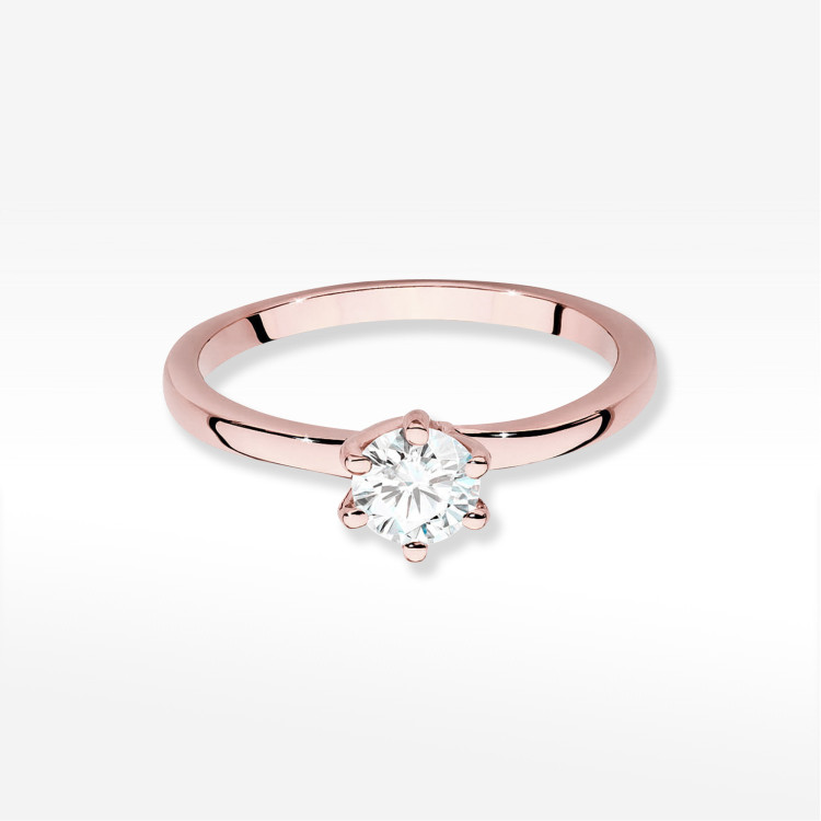 Pierścionek W0535 Diament 0,50ct różowe złoto