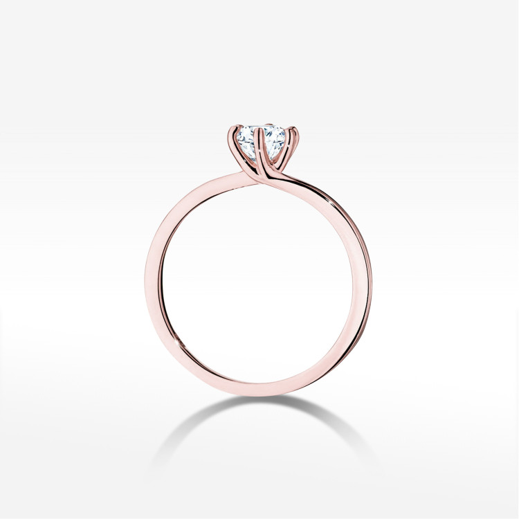 Pierścionek W0535 Diament 0,50ct różowe złoto