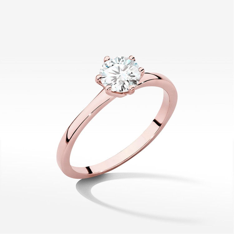 Pierścionek W0535 Diament 0,70ct różowe złoto