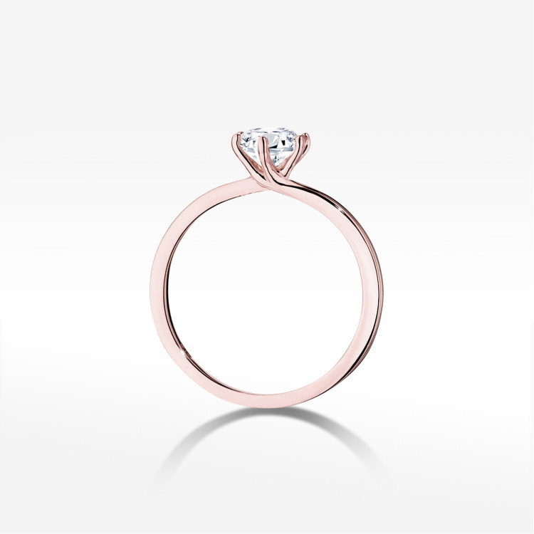 Pierścionek W0535 Diament 0,70ct różowe złoto
