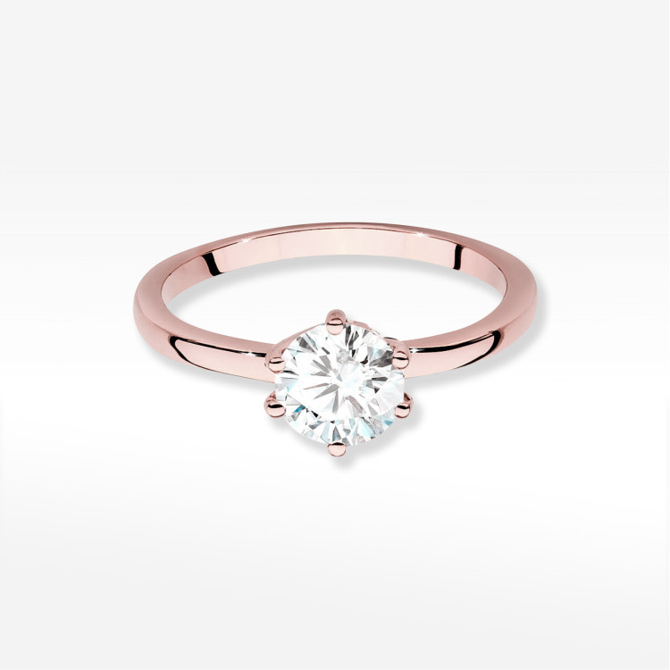 Pierścionek W0535 Diament 1,00ct różowe złoto