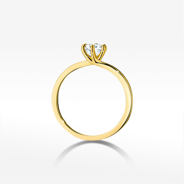 Pierścionek W0535 Diament 0,50ct żółte złoto
