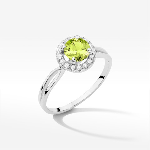 Pierścionek Oliwin 0,98ct białe złoto W0538
