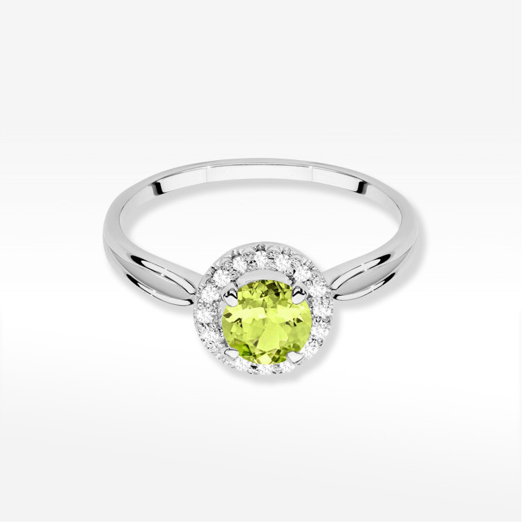 Pierścionek Oliwin 0,98ct białe złoto W0538