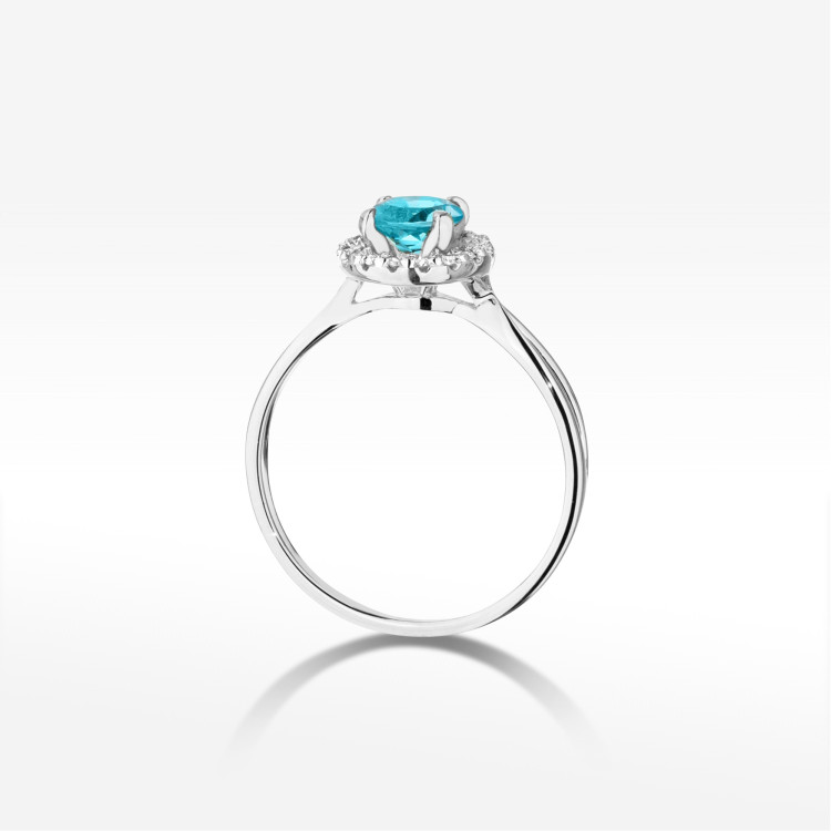 Pierścionek Topaz Swiss 0,88ct białe złoto W0538