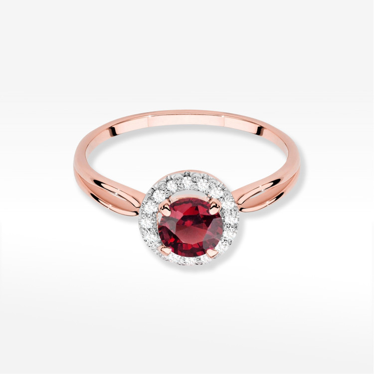 Pierścionek Rubin 1,28ct różowe złoto W0538