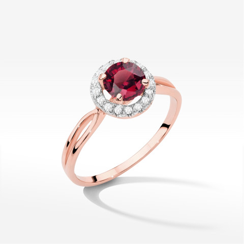 Pierścionek Rubin 1,28ct różowe złoto W0538