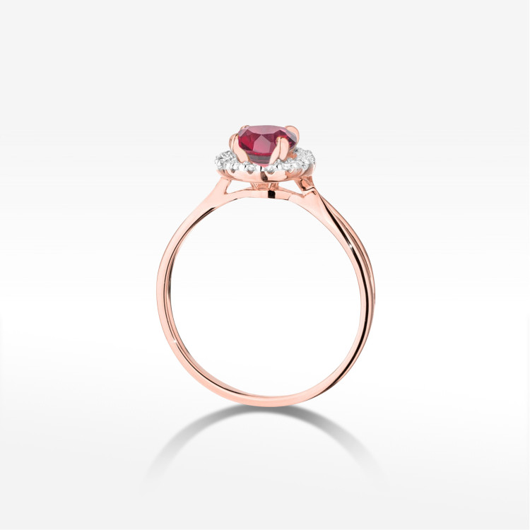 Pierścionek Rubin 1,28ct różowe złoto W0538