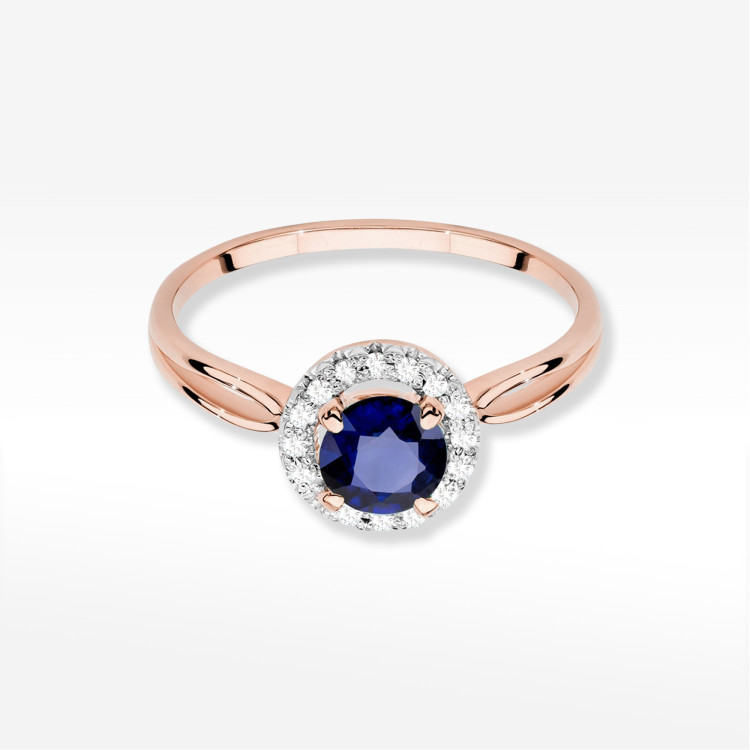 Pierścionek Szafir 1,08ct różowe złoto W0538