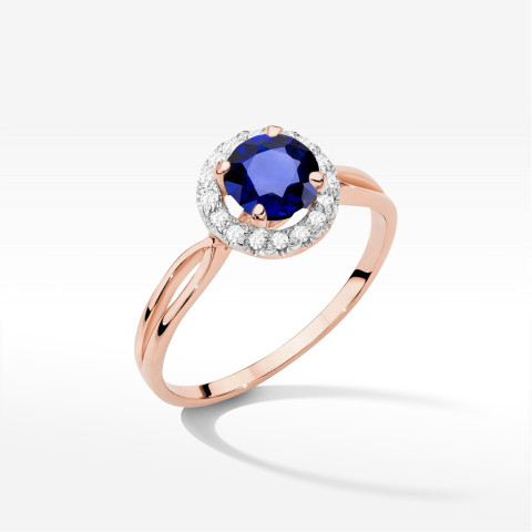 Pierścionek Szafir 1,08ct różowe złoto W0538