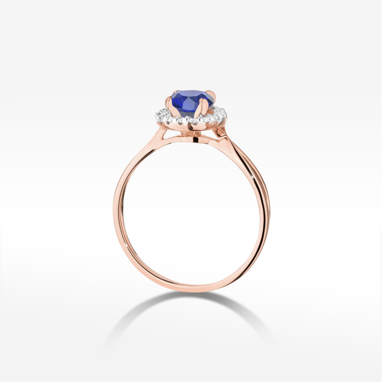 Pierścionek Szafir 1,08ct różowe złoto W0538