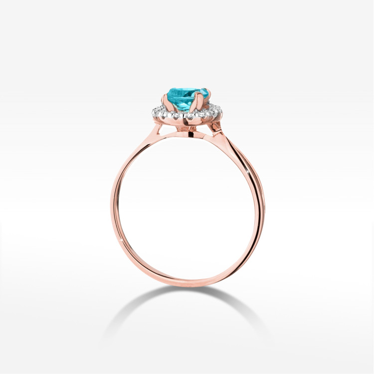 Pierścionek Topaz Swiss 0,88ct różowe złoto W0538