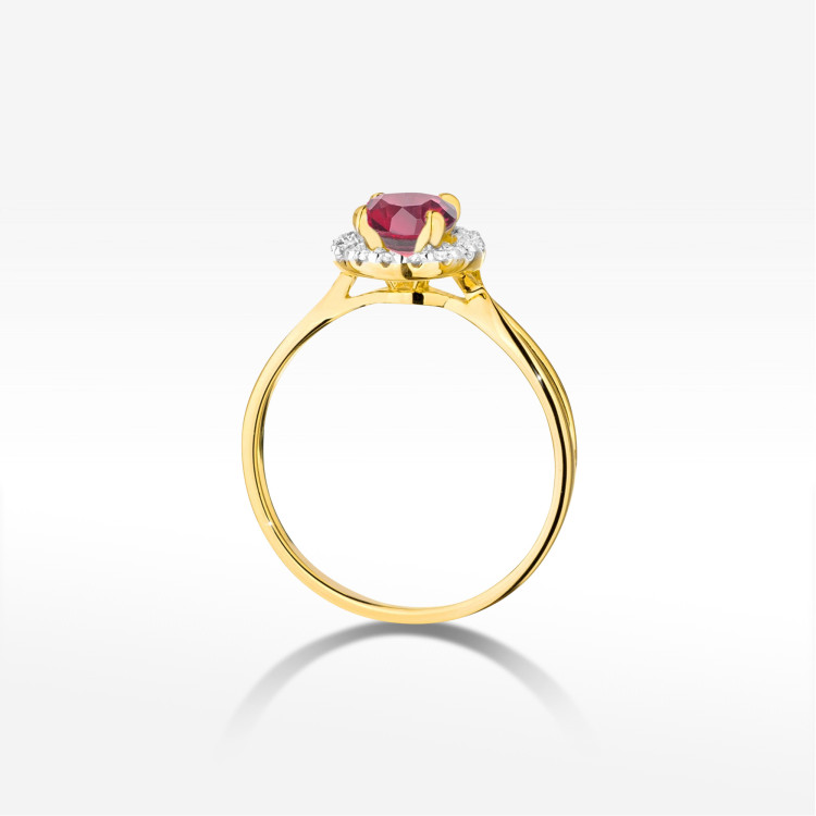Pierścionek Rubin 1,28ct żółte złoto W0538