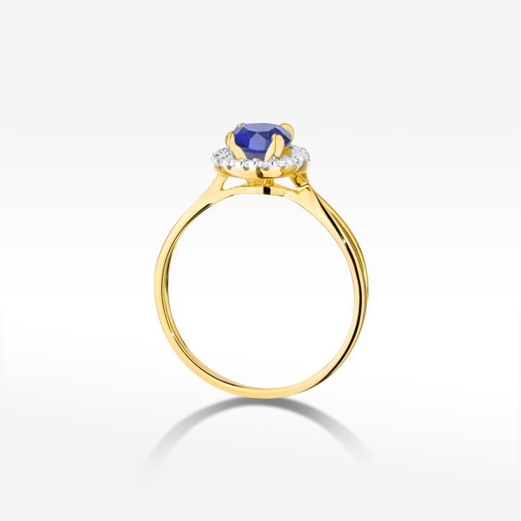 Pierścionek Szafir 1,08ct żółte złoto W0538