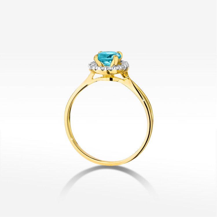 Pierścionek W0538 Topaz Swiss 0,88ct żółte złoto