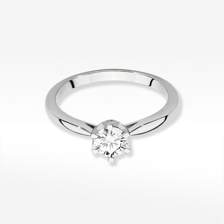 Pierścionek Diament 0,56ct białe złoto W0539
