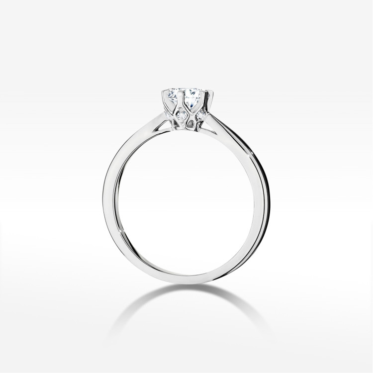 Pierścionek Diament 0,56ct białe złoto W0539