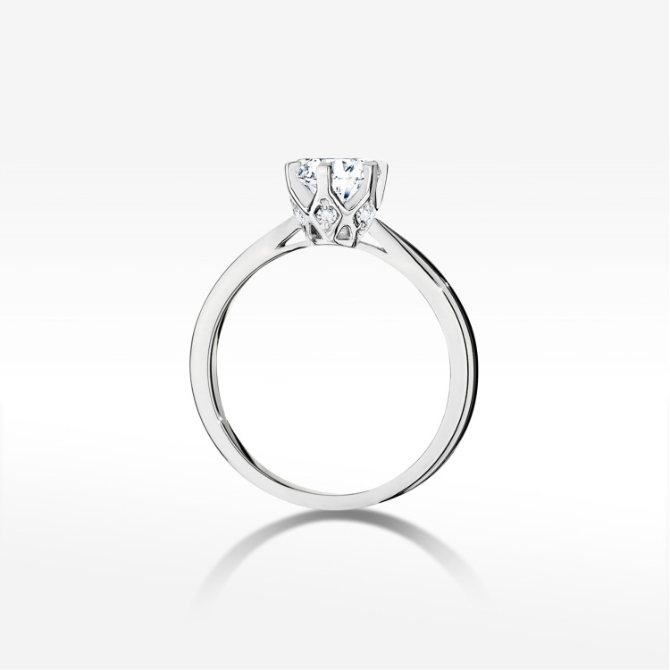 Pierścionek Diament 0,76ct białe złoto W0539