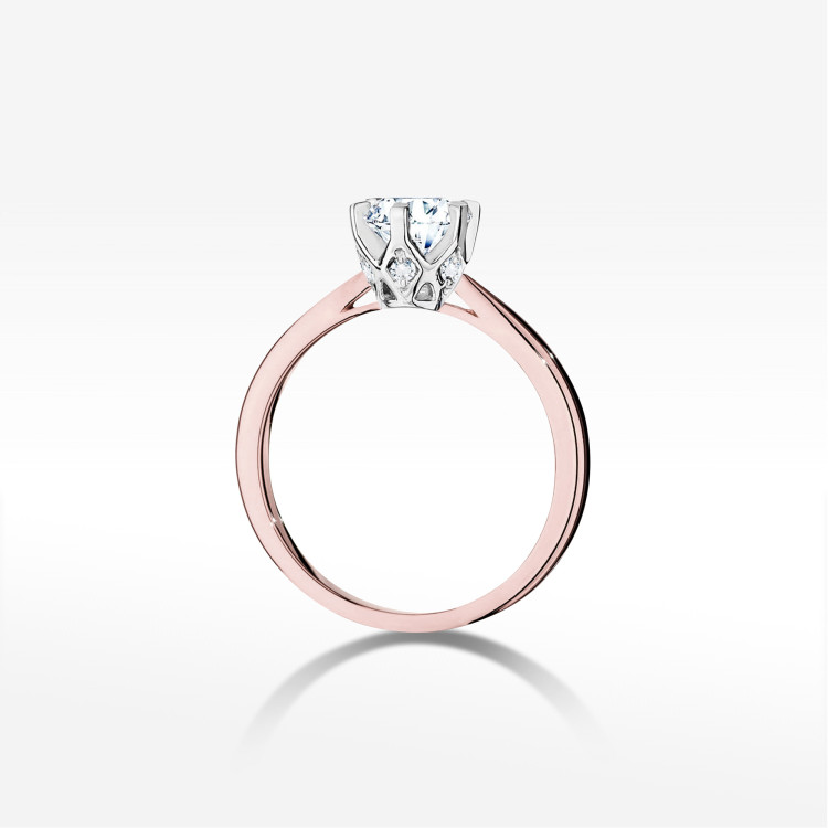 Pierścionek Diament 1,06ct różowe złoto W0539
