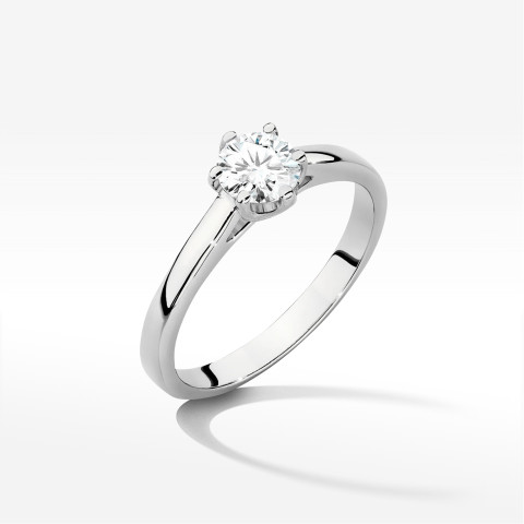 Pierścionek W0540 Diament 0,50ct białe złoto
