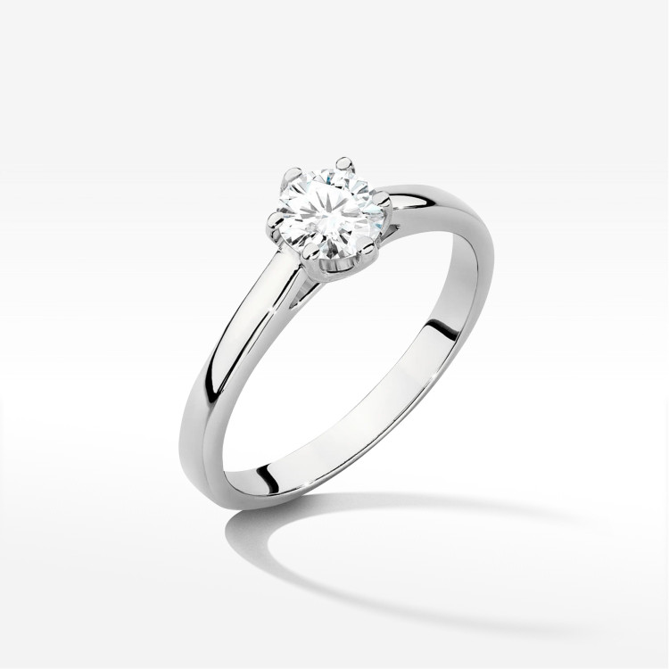 Pierścionek W0540 Diament 0,50ct białe złoto