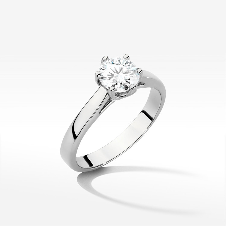 Pierścionek W0540 Diament 0,70ct białe złoto