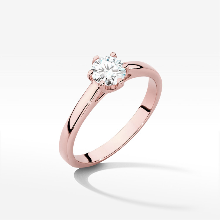 Pierścionek W0540 Diament 0,50ct różowe złoto