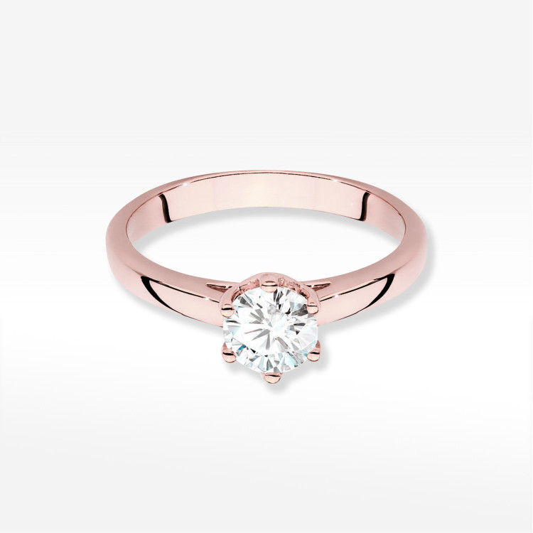 Pierścionek W0540 Diament 0,70ct różowe złoto