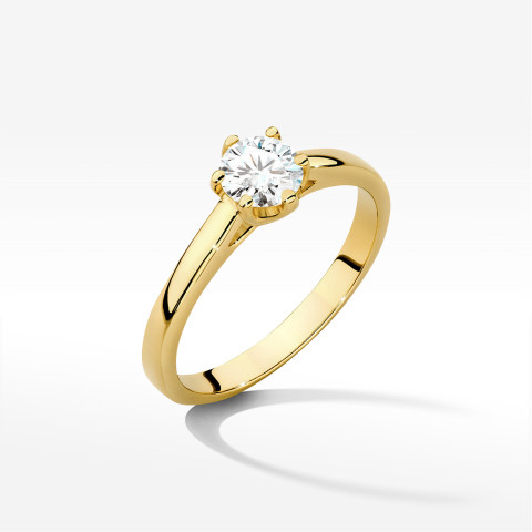 Pierścionek W0540 Diament 0,50ct żółte złoto