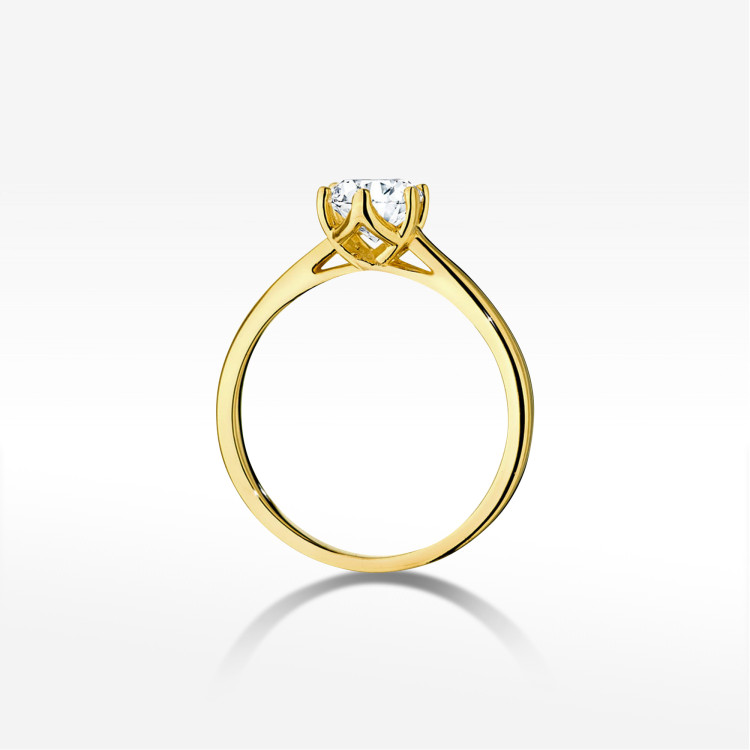 Pierścionek W0540 Diament 0,70ct żółte złoto
