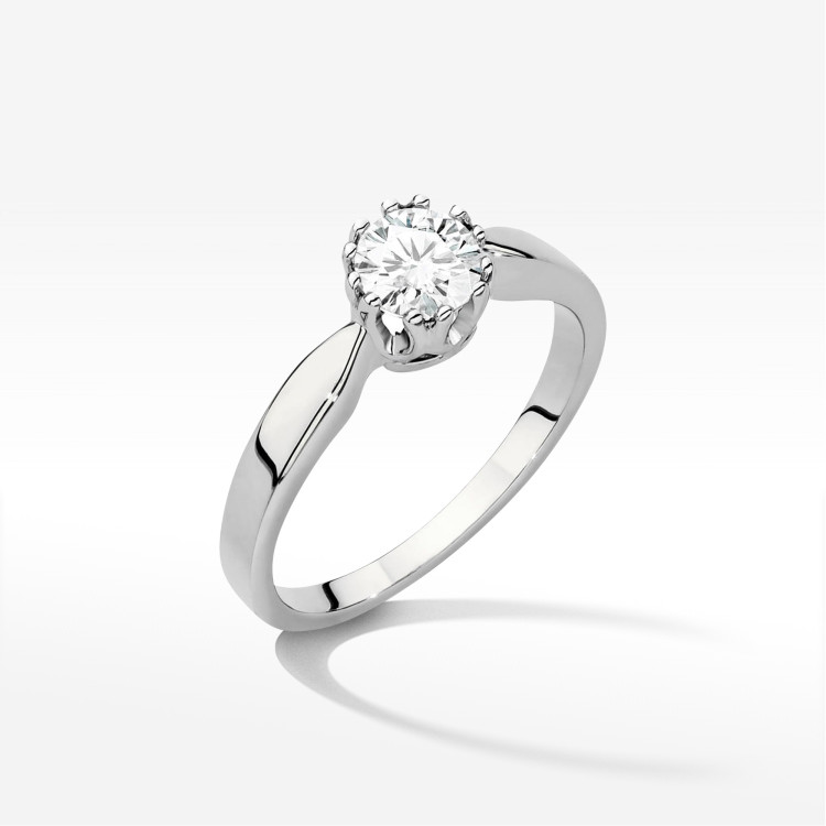 Pierścionek W0541 Diament 0,50ct białe złoto