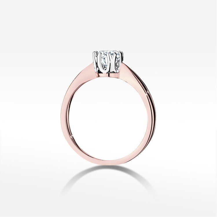 Pierścionek W0541 Diament 0,50ct różowe złoto