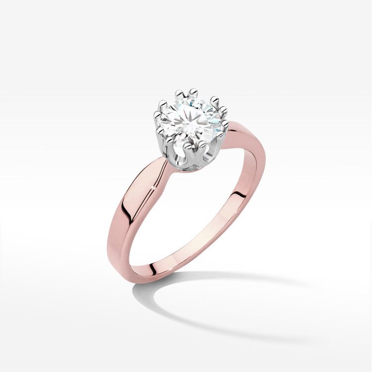 Pierścionek W0541 Diament 0,70ct różowe złoto