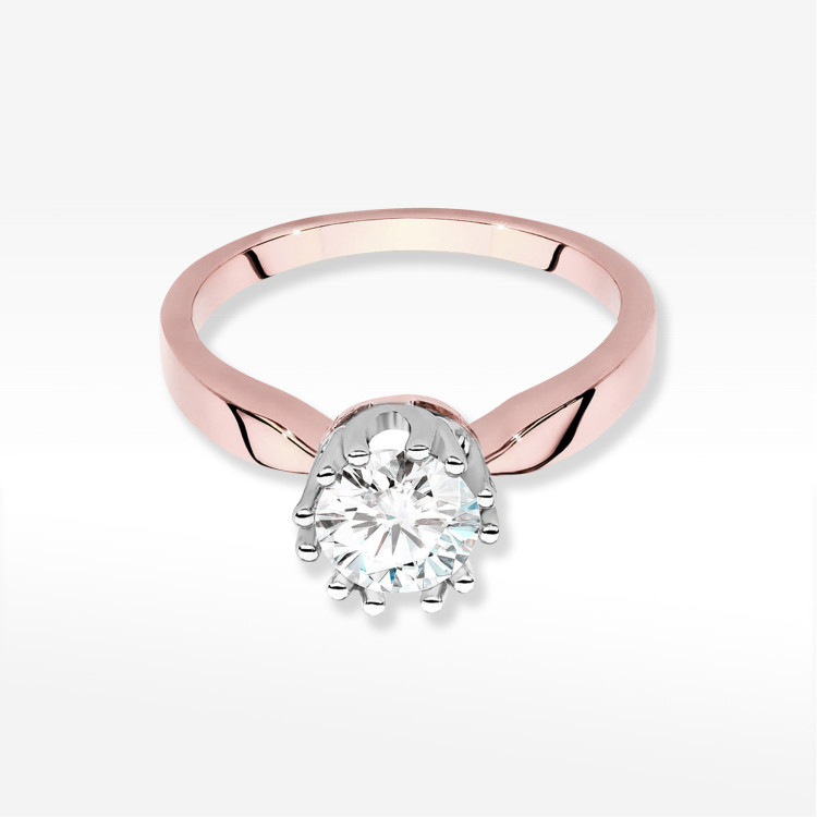 Pierścionek W0541 Diament 0,70ct różowe złoto