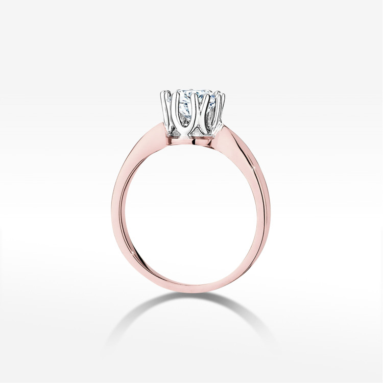 Pierścionek W0541 Diament 0,70ct różowe złoto