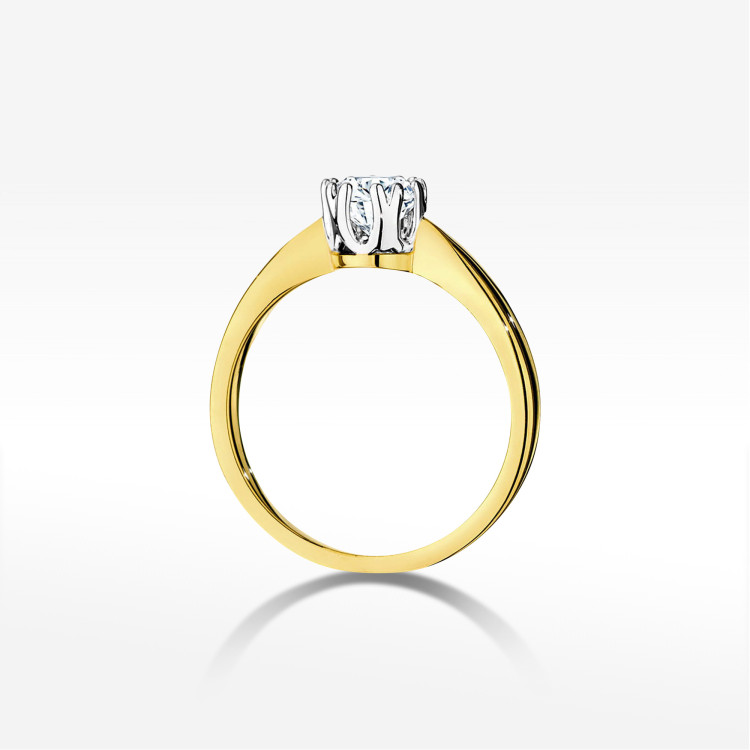 Pierścionek W0541 Diament 0,50ct żółte złoto