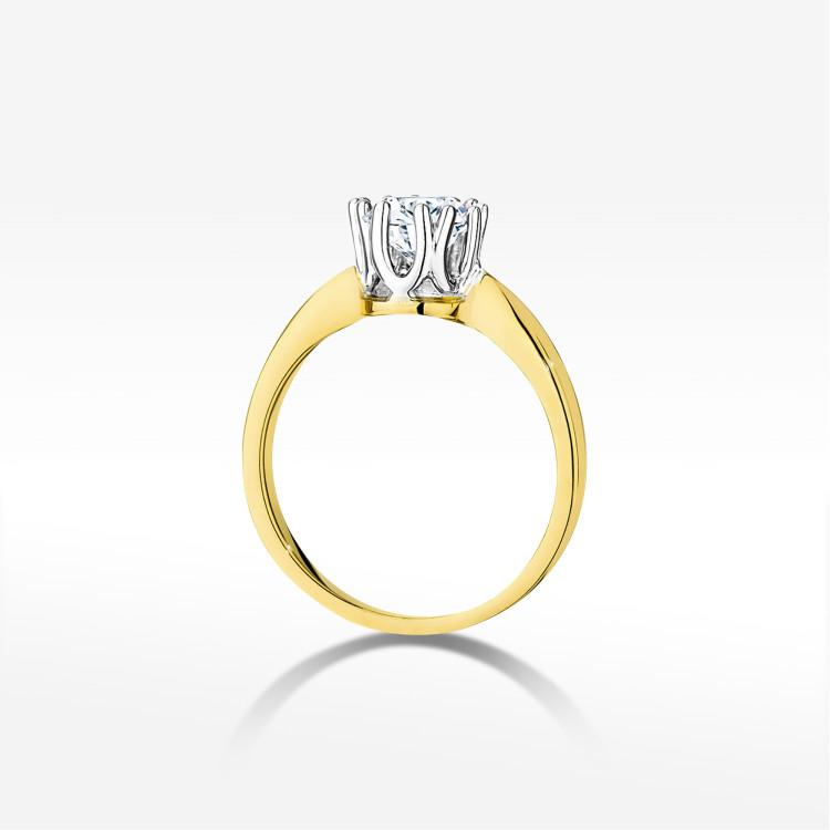 Pierścionek W0541 Diament 0,70ct żółte złoto