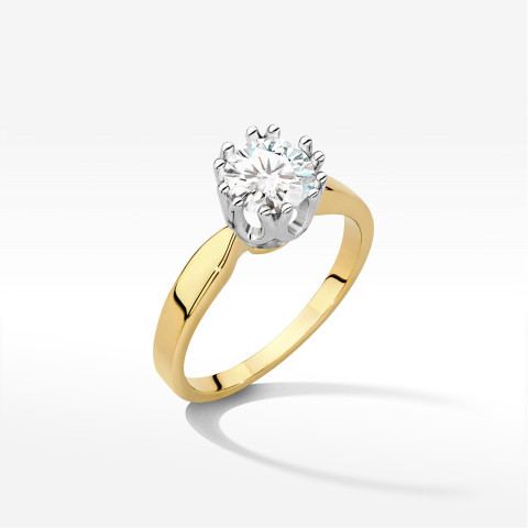 Pierścionek W0541 Diament 1,00ct żółte złoto