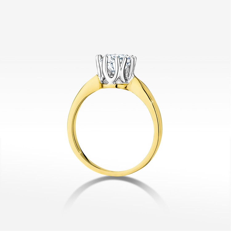 Pierścionek W0541 Diament 1,00ct żółte złoto