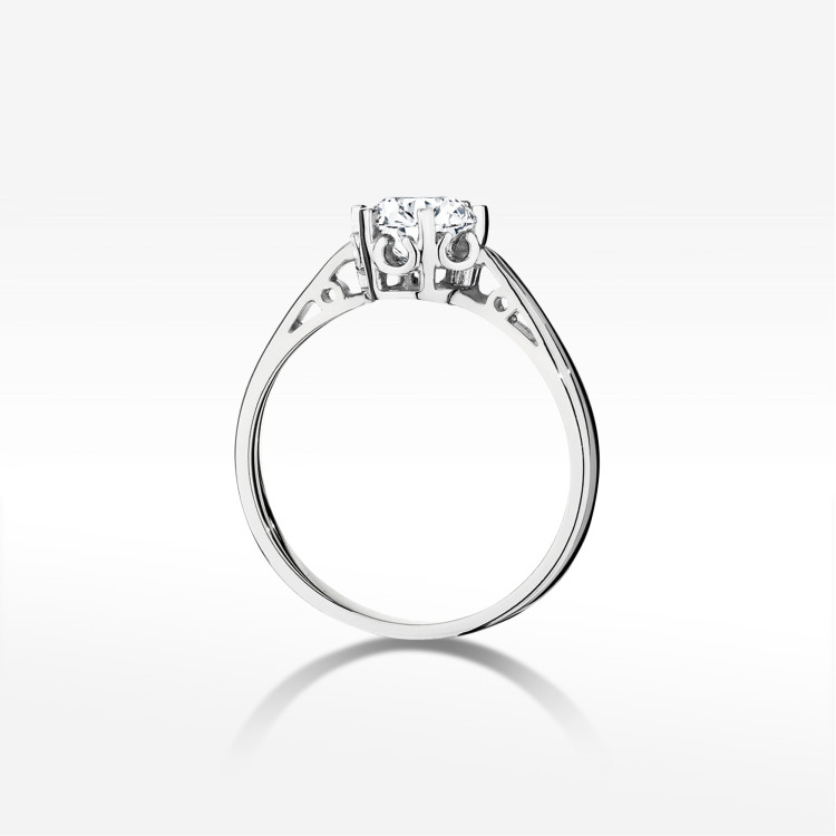 Pierścionek W0542 Diament 0,70ct białe złoto