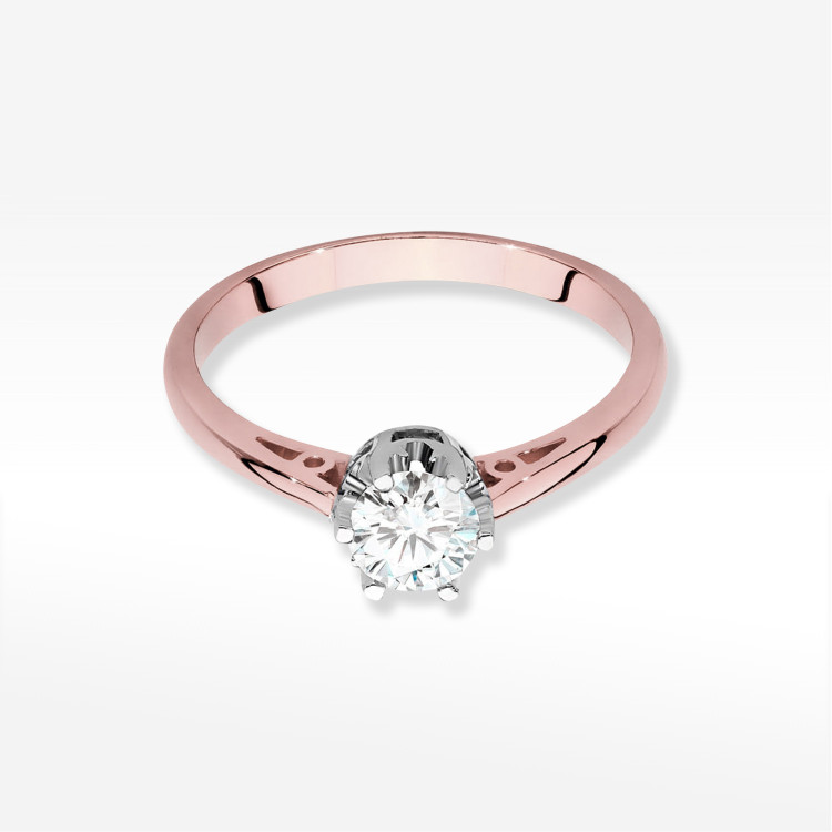 Pierścionek W0542 Diament 0,50ct różowe złoto