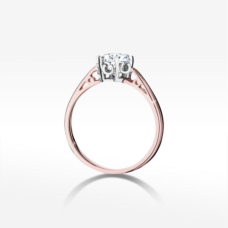 Pierścionek W0542 Diament 0,70ct różowe złoto