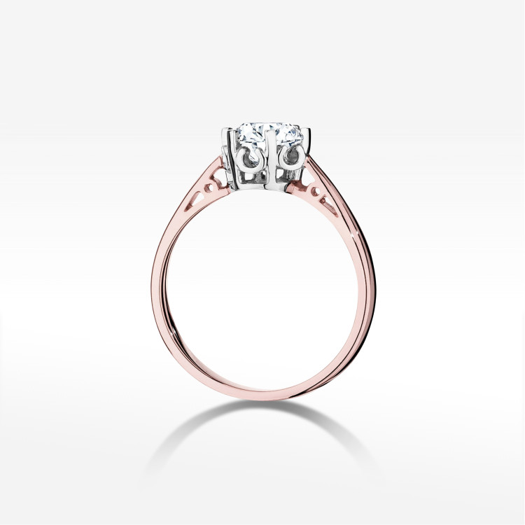 Pierścionek W0542 Diament 1,00ct różowe złoto