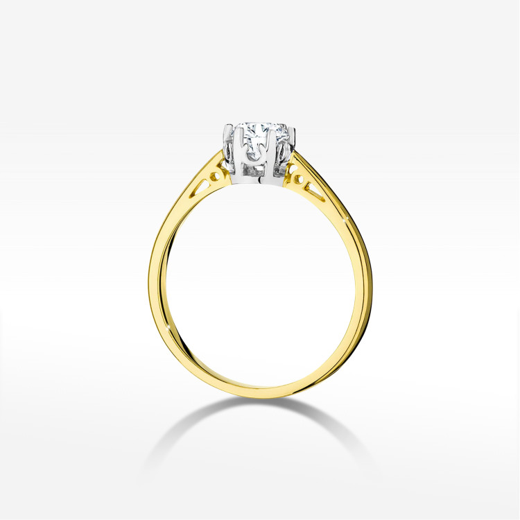Pierścionek W0542 Diament 0,50ct żółte złoto