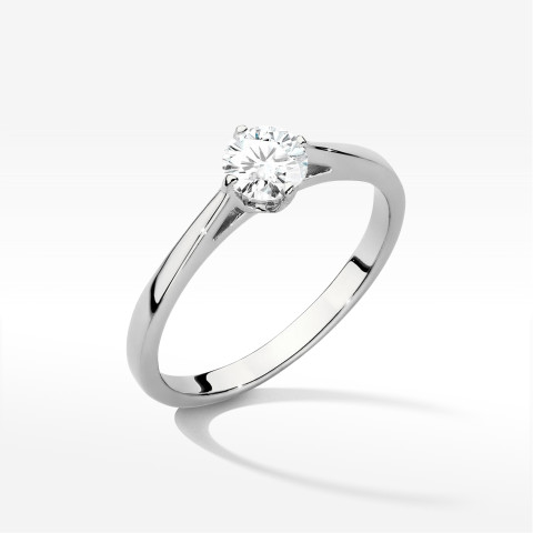 Pierścionek W0543 Diament 0,40ct białe złoto