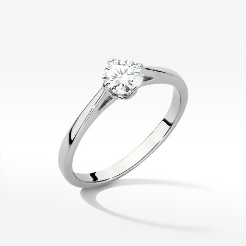 Pierścionek W0543 Diament 0,50ct białe złoto