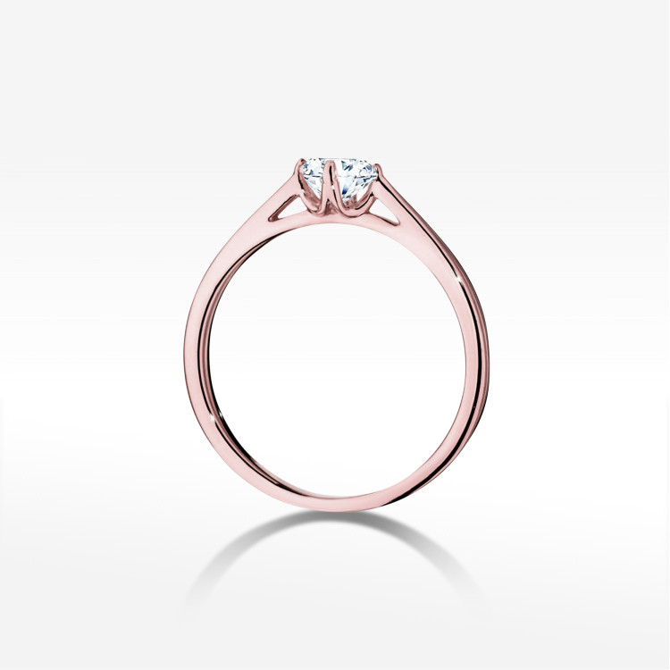 Pierścionek W0543 Diament 0,40ct różowe złoto